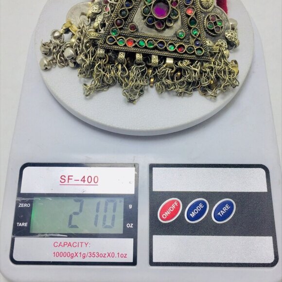 Afghan Vintage Long Dangling Pendant Necklace, Beaded Vintage Pendant Necklace - Picture 9 of 9